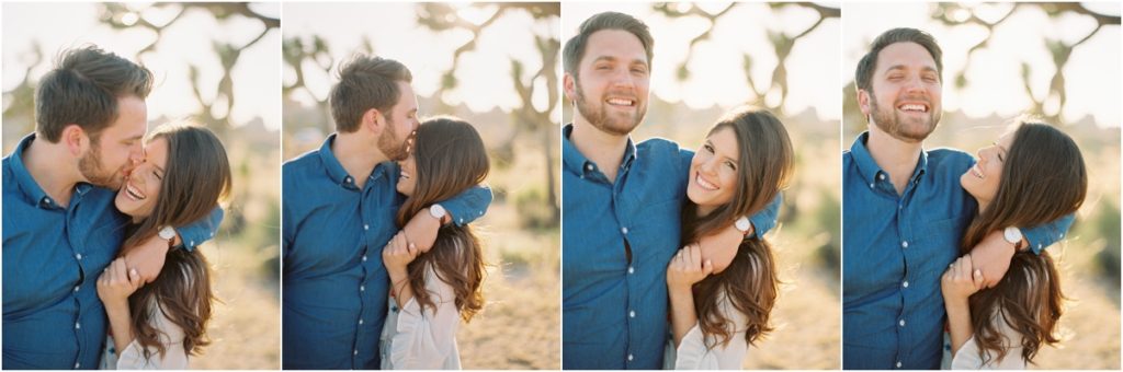 Joshua Tree Engagement Photos Laughing Couple Stacee Lianna Photography