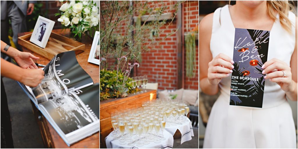 Guestbook Champagne Wedding Program | Stacee Lianna Photography