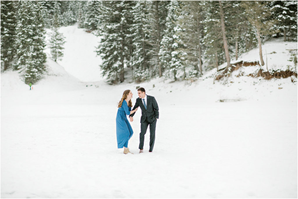 Snowy Tibble Fork Engagement // Stacee Lianna Photography