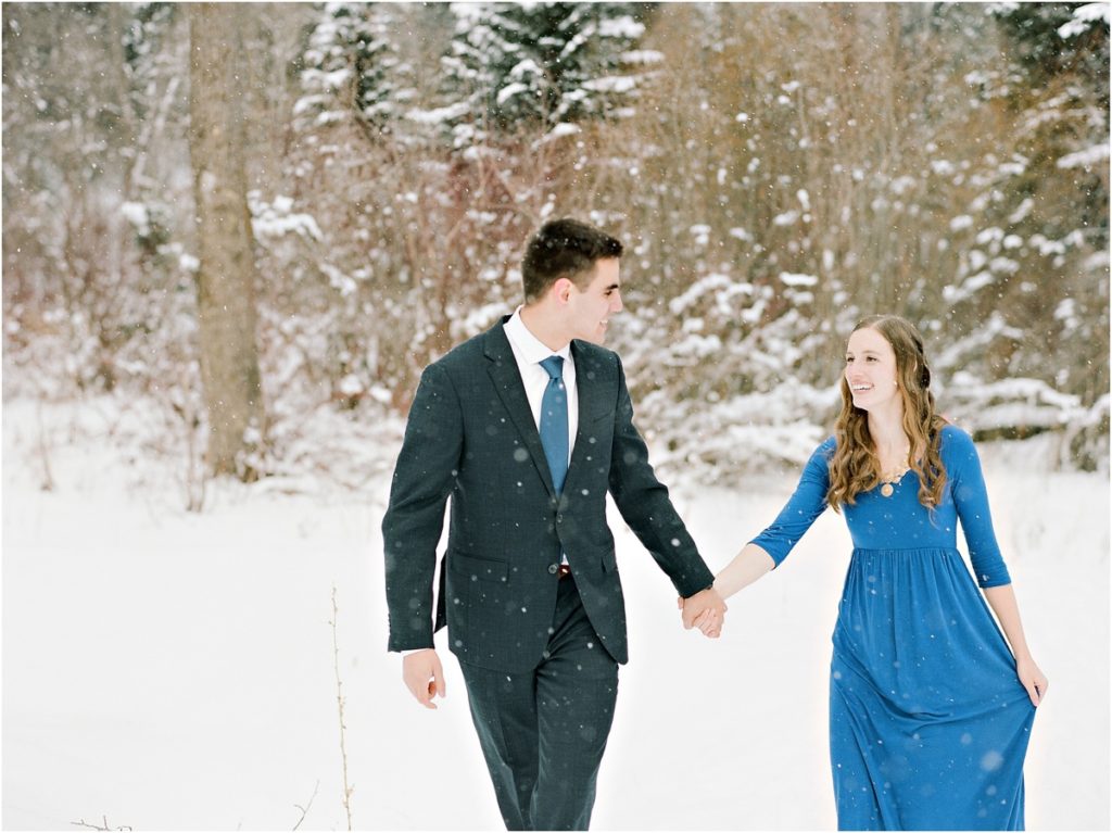 Snowy Tibble Fork Engagement // Stacee Lianna Photography